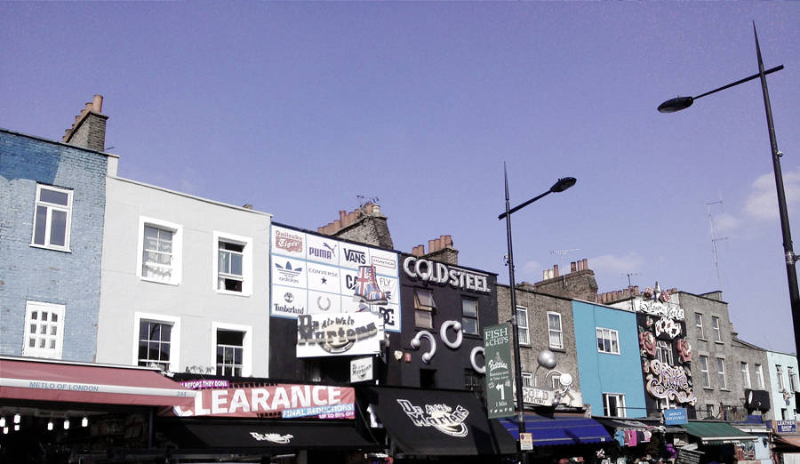 Camden Town, London, High Street shops