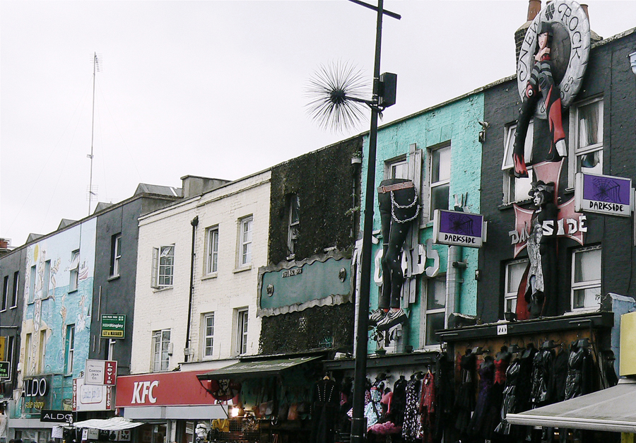 Camden Town, London, High Street shops