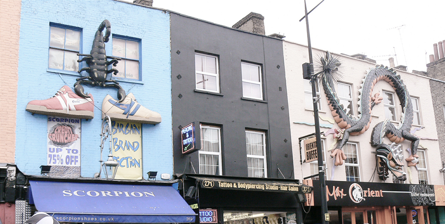 Camden Town, London, High Street view, Camden Lock