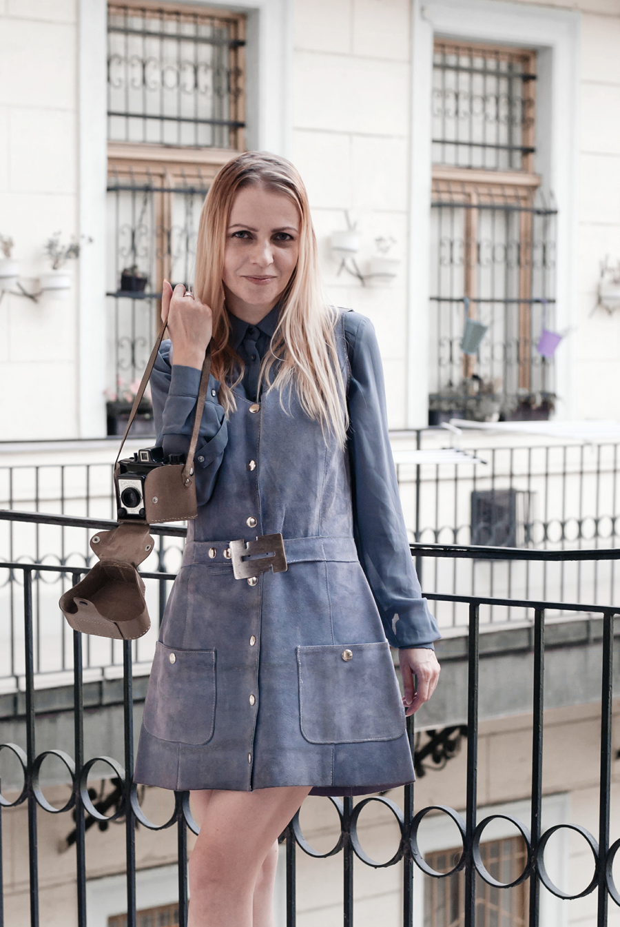 sixties seventies retro vintage suede dress EPIC STREET STYLE by Gabriella