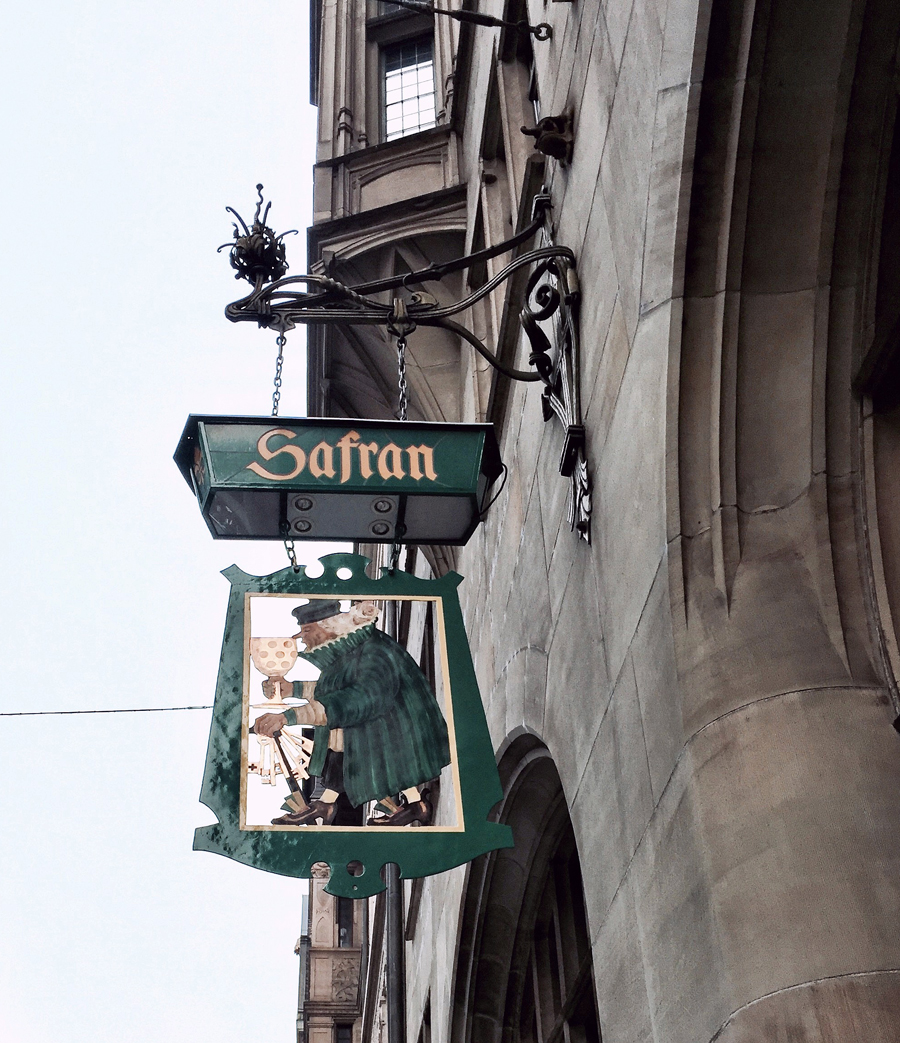 basel switzerland oldtown altstadt medieval safran sign