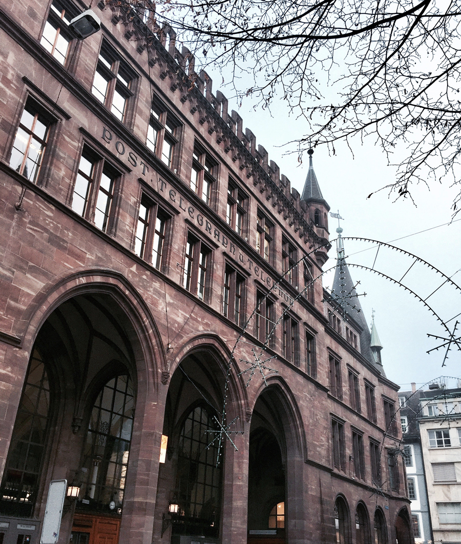 basel switzerland europe winter architecture grandeur facades street view post office palace