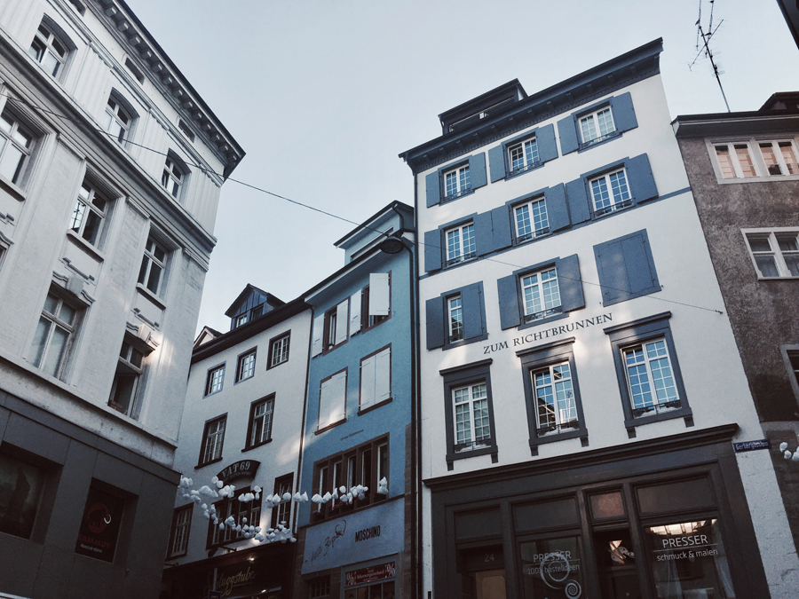 Basel Switzerland Oldtown facades