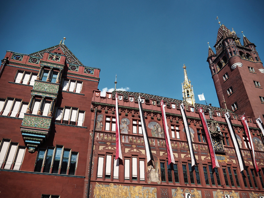 Basel Switzerland Marktplatz Town Hall