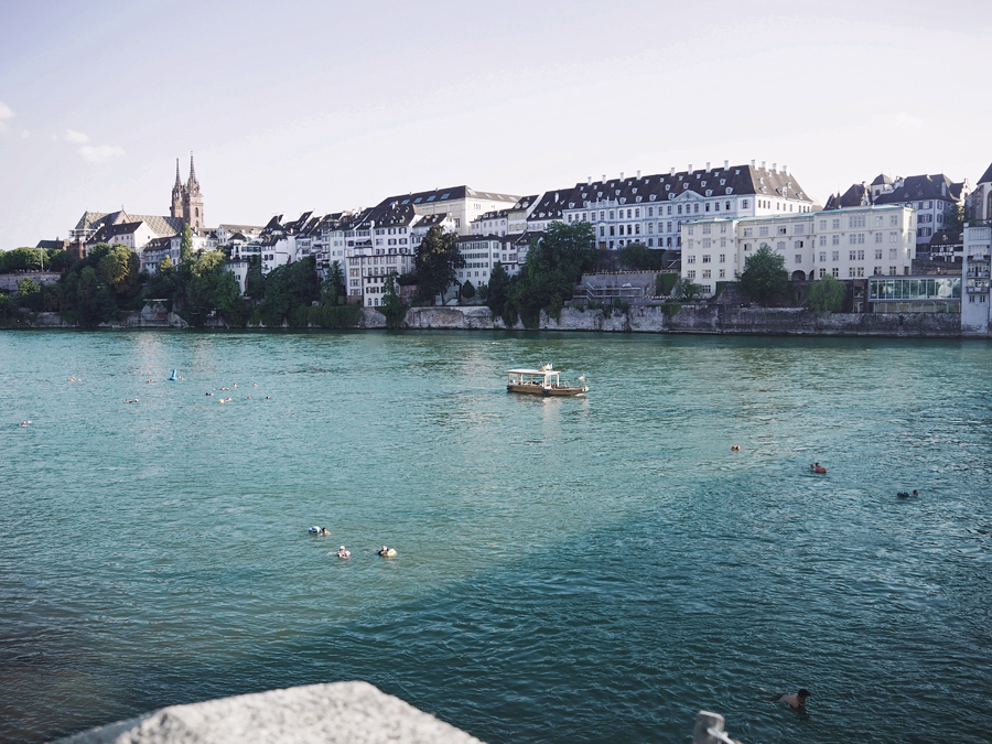 Basel Switzerland river Rhine cityview cityscape summer