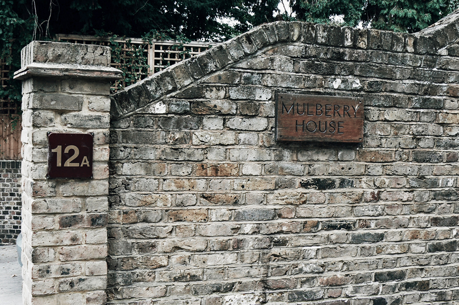 London Hampstead neighbourhood brick wall Mulberry House