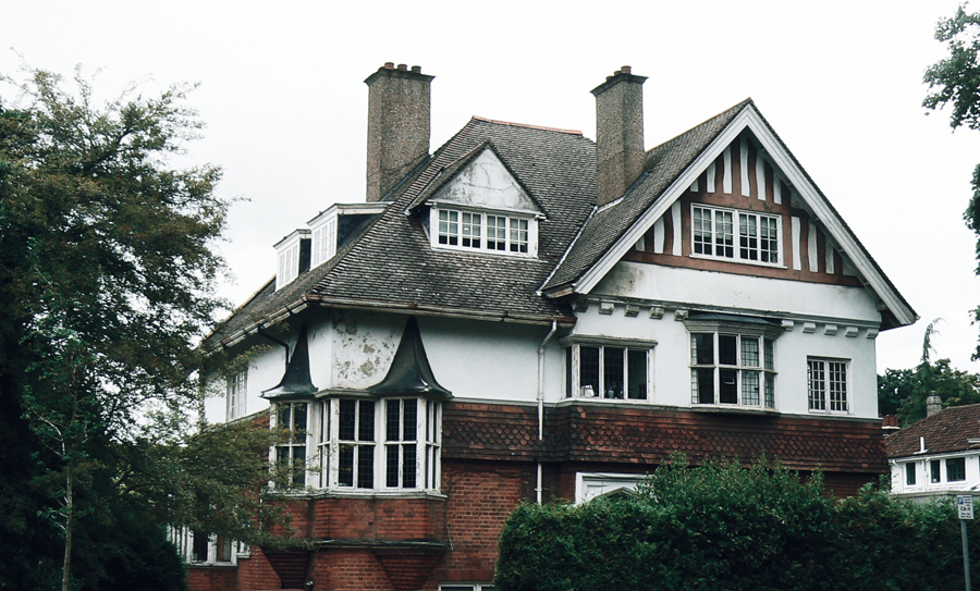 London Hampstead Church Row old cottage villa street view