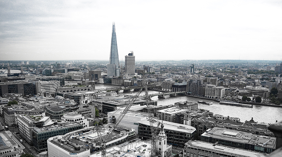 London view from St. Paul's Cathedral, The Shard