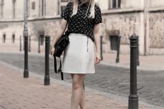 monochrome-print-blouse-biker-skirt-leather-sliders-epic-street-style-