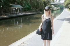 summer-black-swing-dress-patent-sandals-hat