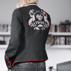 best maxi-minimalist dressy military embroidered blazer embroidery